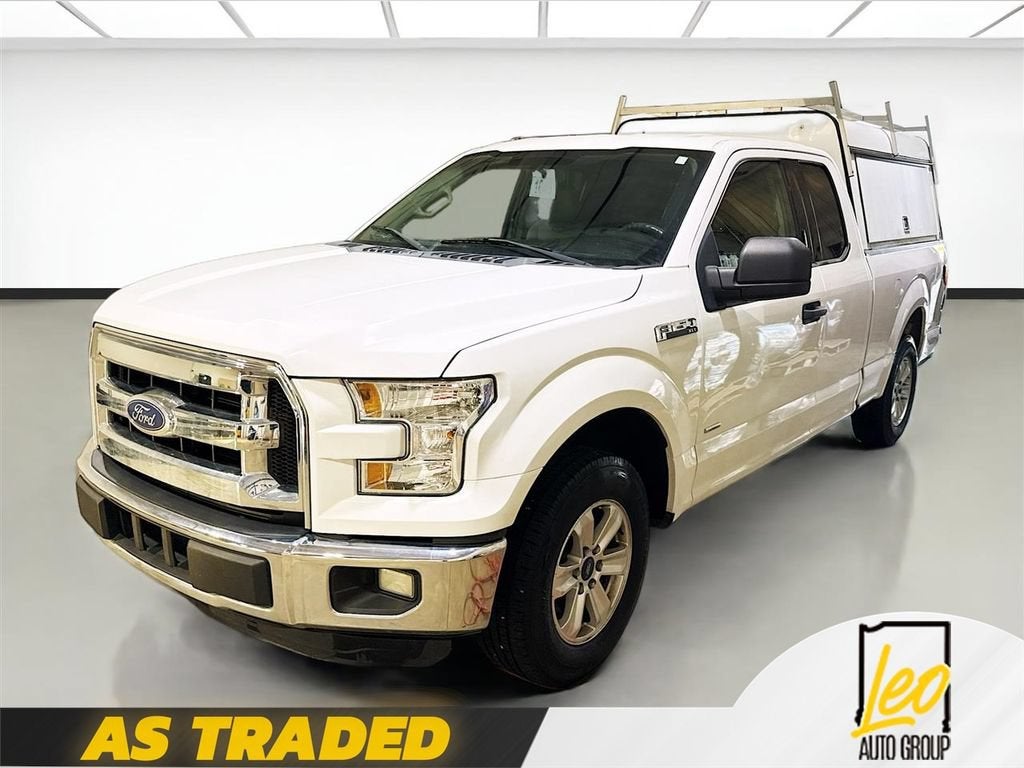 2015 Ford F-150 XLT in White — front three-quarter view