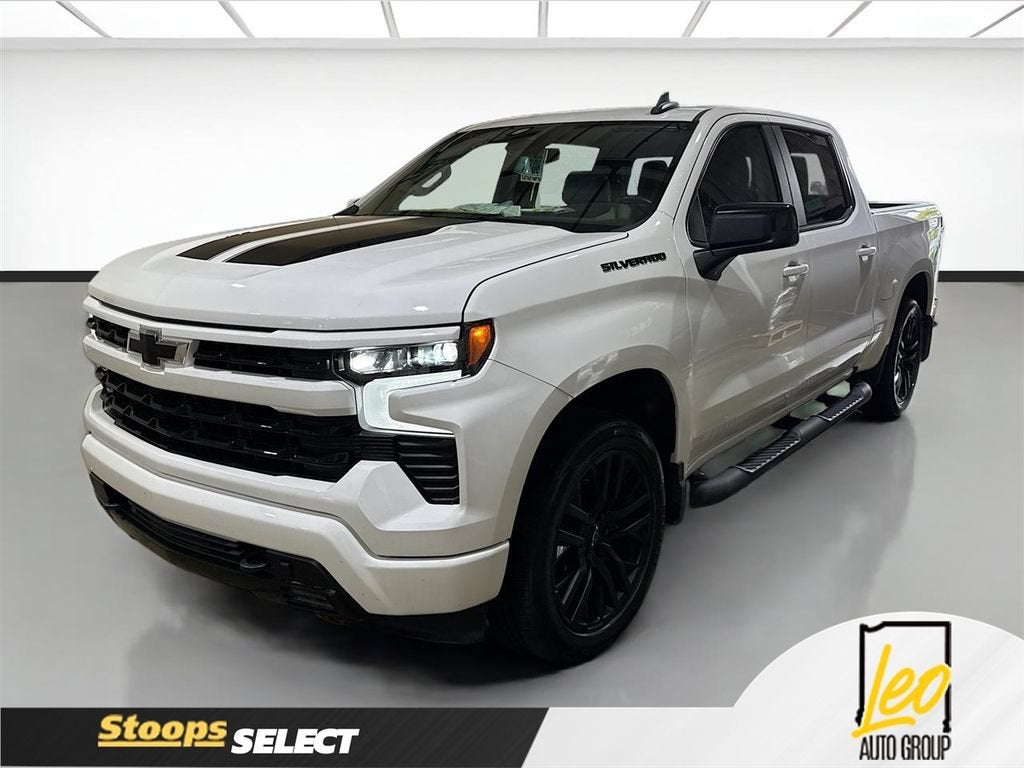 2024 Chevrolet Silverado 1500 RST in Summit White — front three-quarter view
