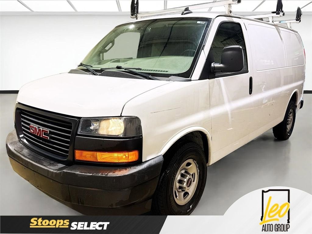2023 GMC Savana Cargo 2500 Work Van in Summit White — front three-quarter view
