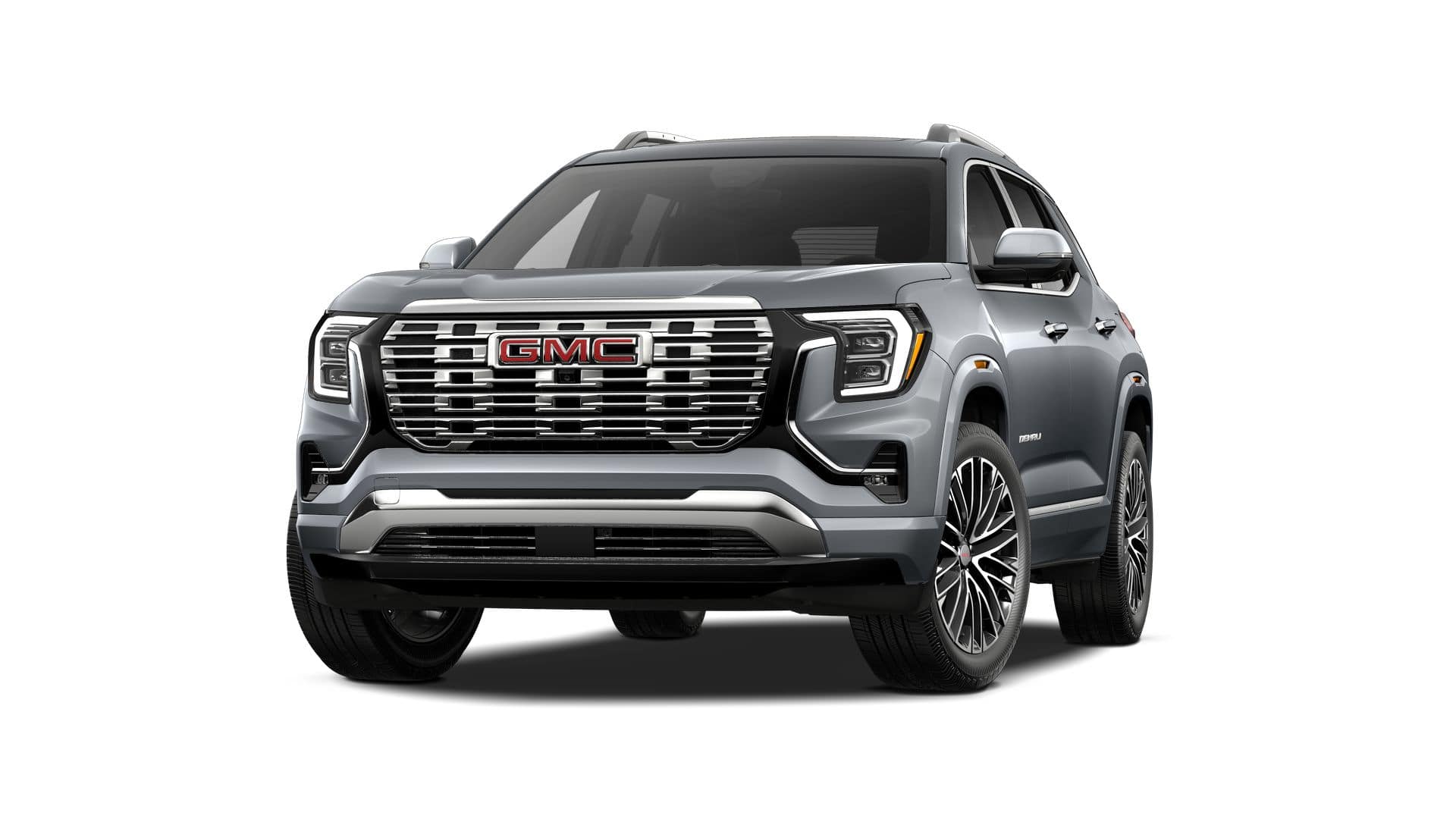 2027 GMC Terrain AWD Denali in Sterling Metallic — front three-quarter view