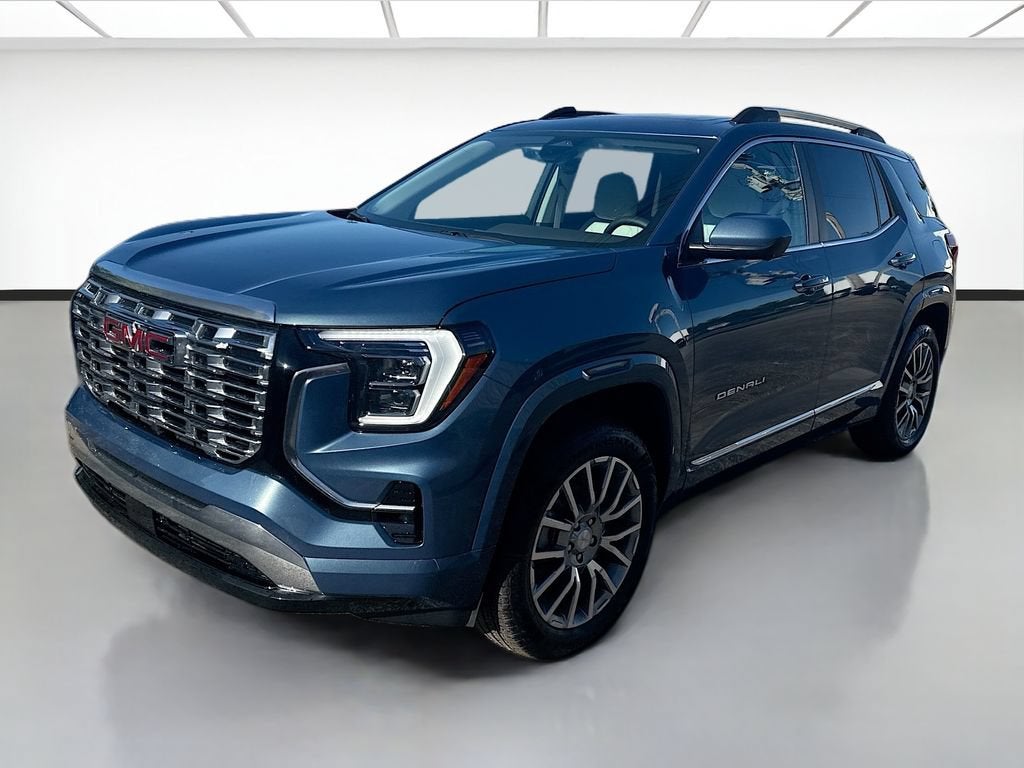 2026 GMC Terrain Denali in Downpour Metallic — front three-quarter view