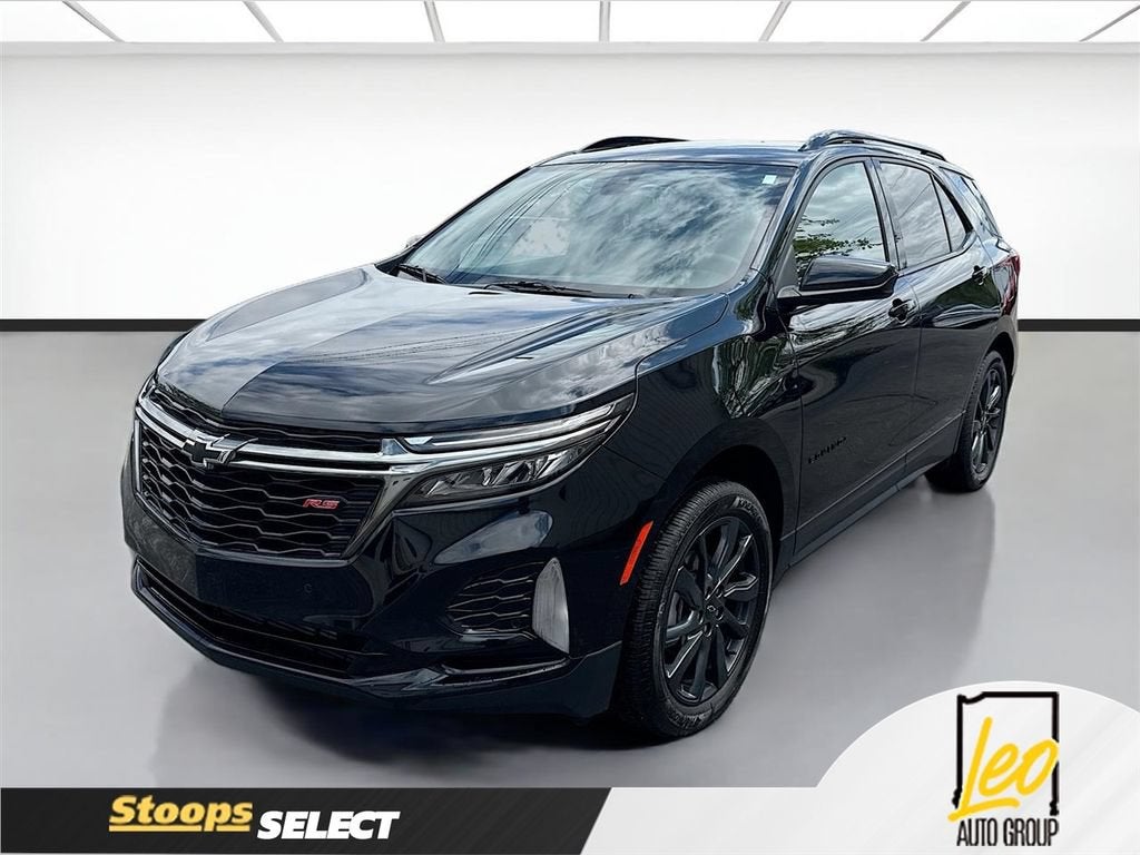 2023 Chevrolet Equinox RS in Mosaic Black Metallic — front three-quarter view