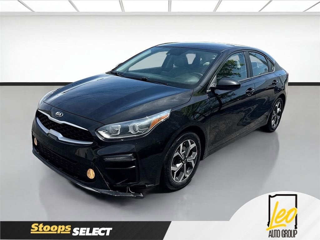2020 Kia Forte LXS in Black — front three-quarter view