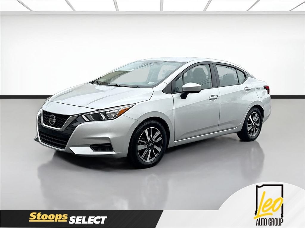 2022 Nissan Versa SV in Silver — front three-quarter view