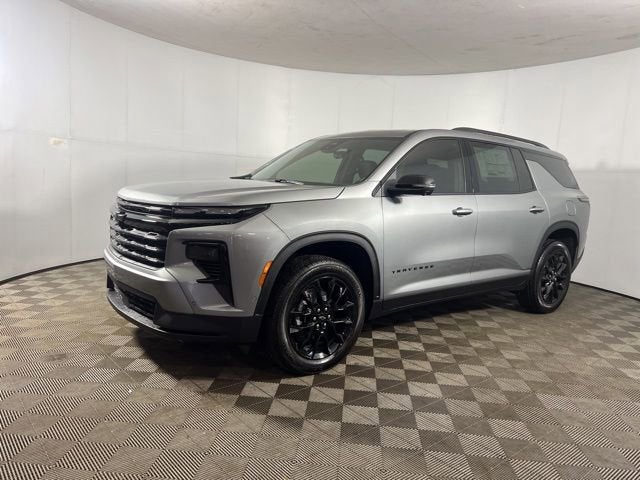 2026 Chevrolet Traverse LT in Sterling Gray Metallic — front three-quarter view