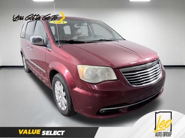 2012 Chrysler Town & Country Touring-L in Black — front three-quarter view