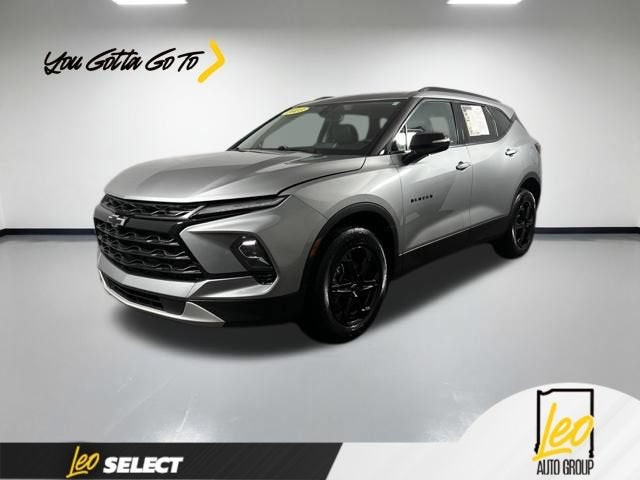 2023 Chevrolet Blazer 3LT in Sterling Gray Metallic — front three-quarter view