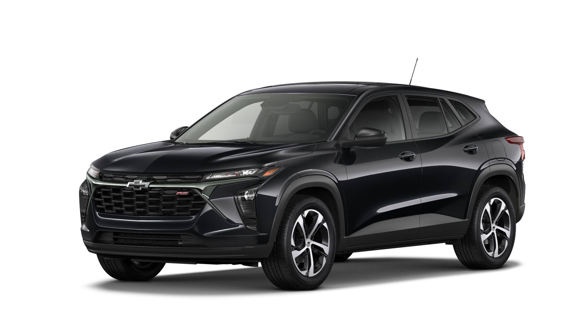 2026 Chevrolet Trax 1RS in Mosaic Black Metallic — front three-quarter view