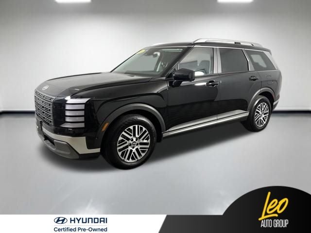 2026 Hyundai Palisade SEL Premium 7 Passenger in Abyss Black Pearl — front three-quarter view