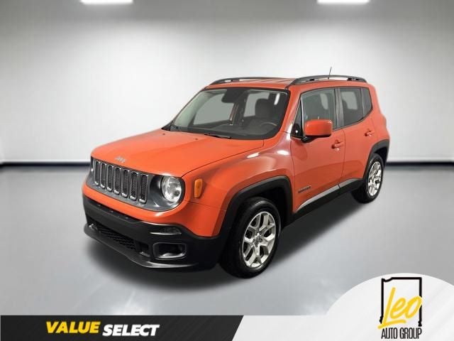 2016 Jeep Renegade Latitude in Omaha Orange — front three-quarter view