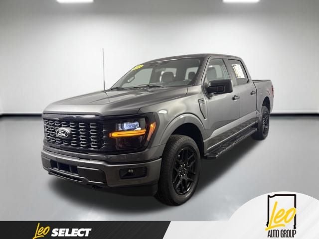 2024 Ford F-150 STX in Gray Metallic — front three-quarter view