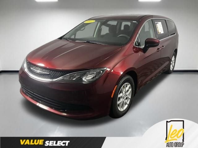 2017 Chrysler Pacifica Touring in Velvet Red Pearlcoat — front three-quarter view