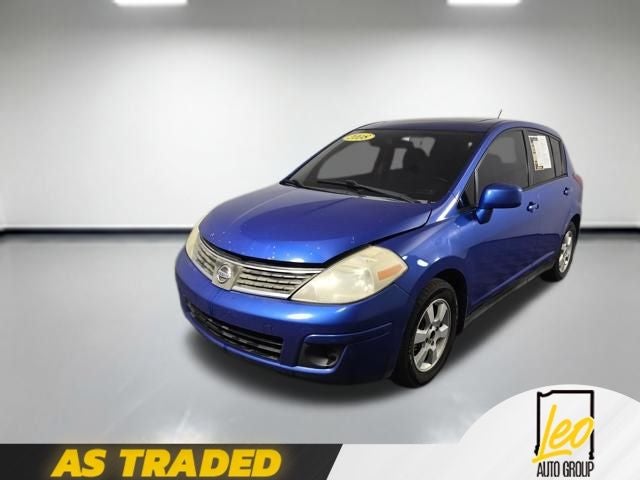 2008 Nissan Versa 1.8 SL in Sapphire Blue Metallic — front three-quarter view