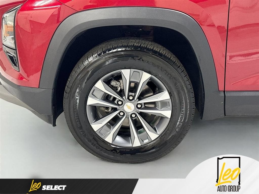 2025 Chevrolet Equinox LT in Radiant Red Tintcoat — front three-quarter view