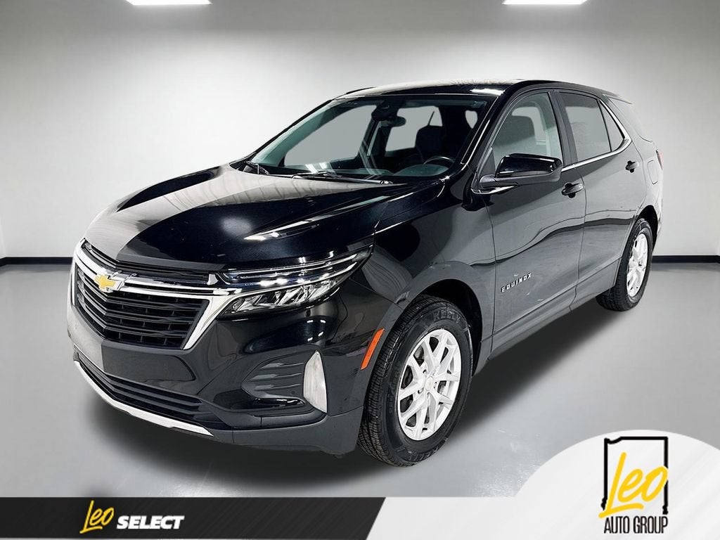 2022 Chevrolet Equinox LT in Mosaic Black Metallic — front three-quarter view