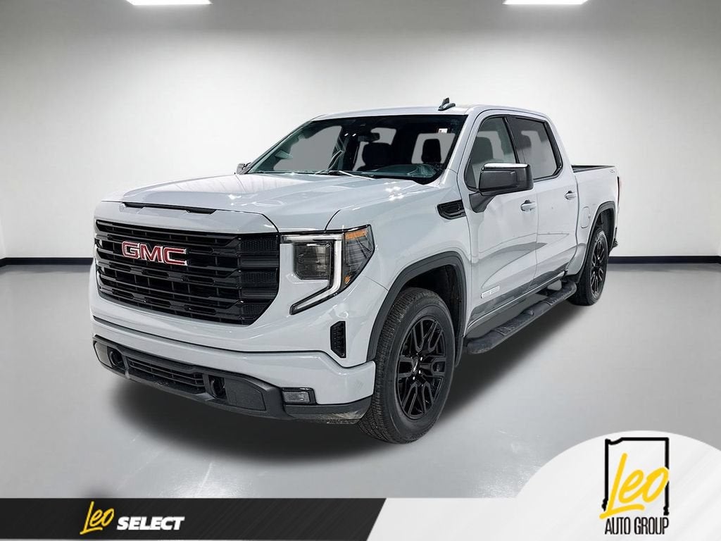 2024 GMC Sierra 1500 Elevation in Thunderstorm Gray — front three-quarter view