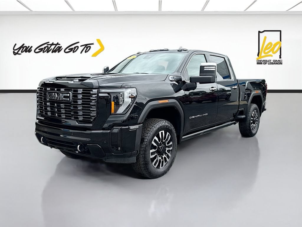 2026 GMC Sierra 2500 HD Denali Ultimate in Onyx Black — front three-quarter view