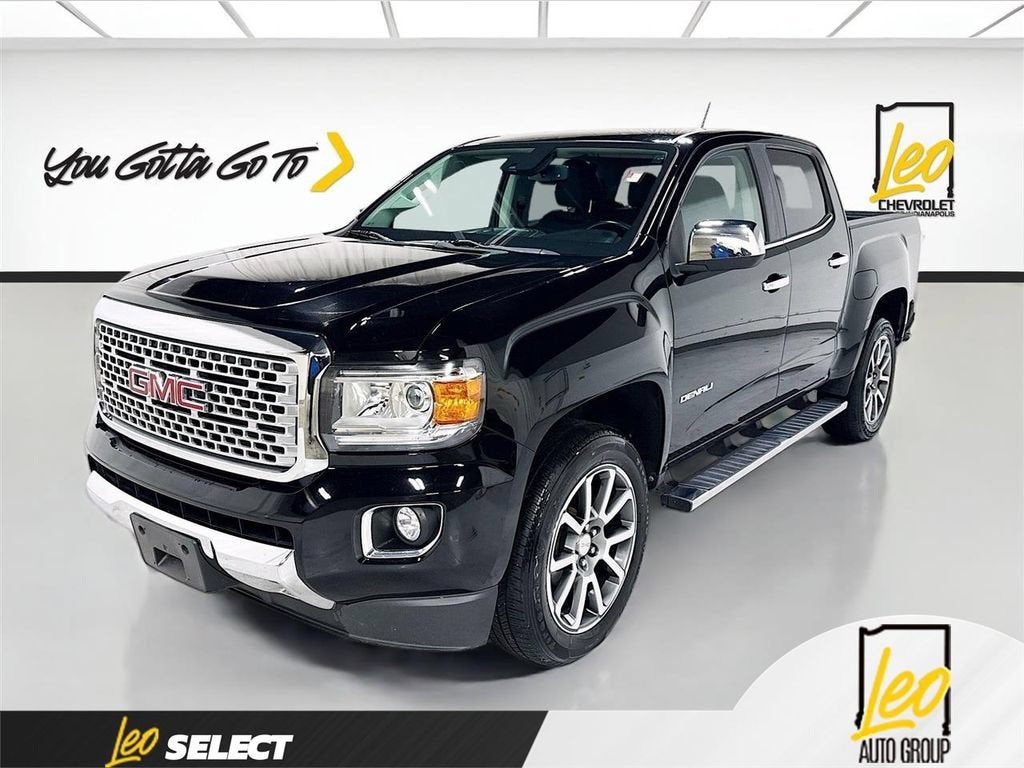 2019 GMC Canyon 4WD Denali in Onyx Black — front three-quarter view