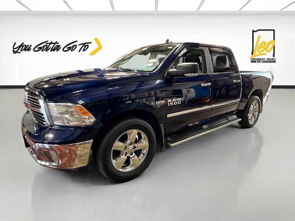 2018 RAM 1500 Big Horn Crew Cab 4x4 5'7" Box in Blue — front three-quarter view